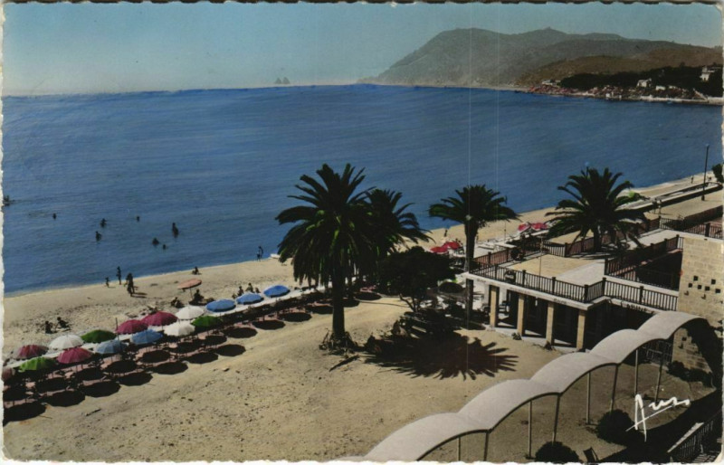 Carte postale ancienne Toulon Les Sablettes ,La Plage France à Toulon