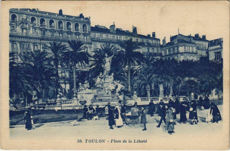 Carte postale ancienne Toulon Place de la Liberte France à Toulon