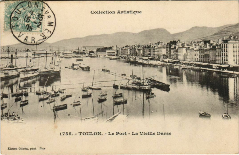 Carte postale ancienne Toulon Le Port ,La Vieille Darse France à Toulon