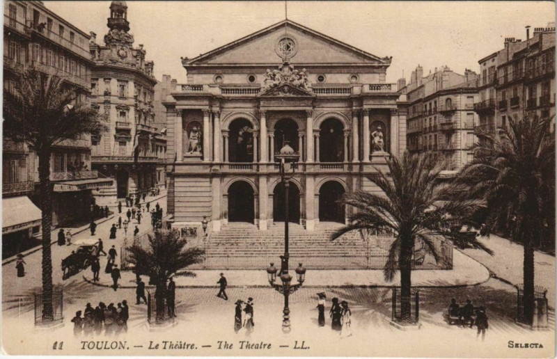 Carte postale ancienne Toulon Le Theatre France à Toulon