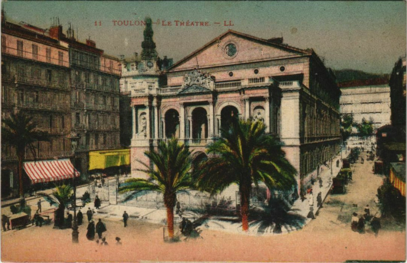 Carte postale ancienne Toulon Le Theatre France à Toulon