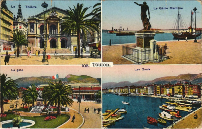 Carte postale ancienne Toulon souvenir France à Toulon