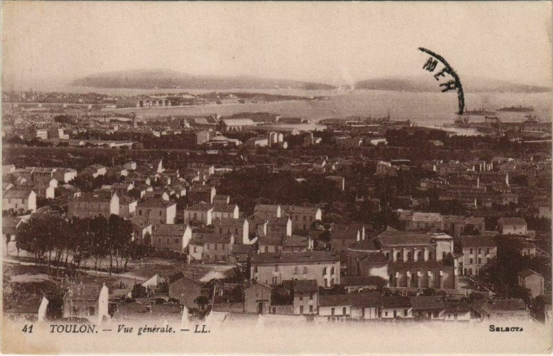 Carte postale ancienne Toulon vue generale France à Toulon