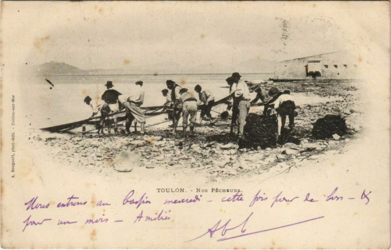 Carte postale ancienne Toulon Nos Pecheurs France à Toulon
