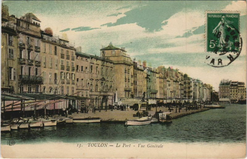 Carte postale ancienne Toulon Le Port ,vue generale France à Toulon