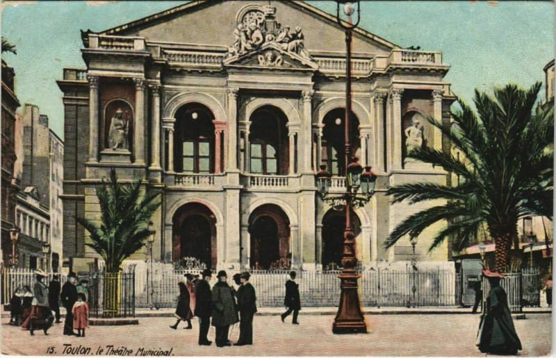 Carte postale ancienne Toulon Theatre Municipal France à Toulon