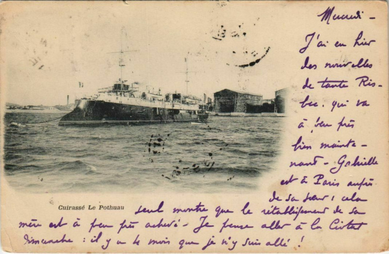 Carte postale ancienne Toulon Cuirasse Le Pothuau France à Toulon