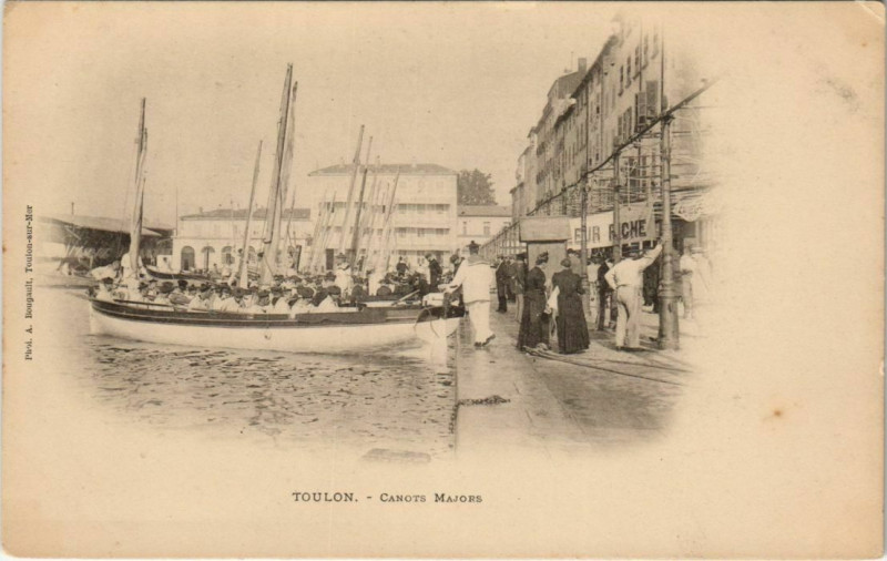 Carte postale ancienne Toulon Canot Major France à Toulon