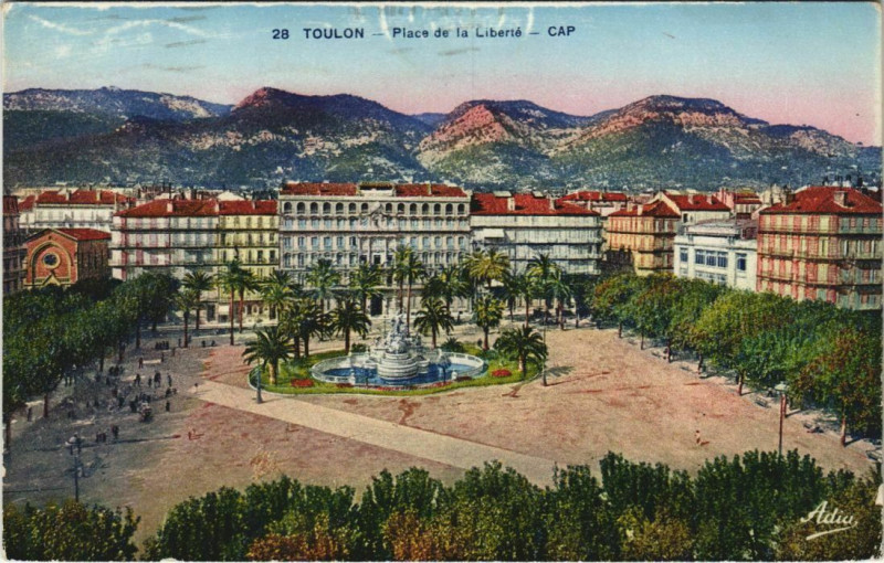Carte postale ancienne Toulon Place de la Liberte France à Toulon