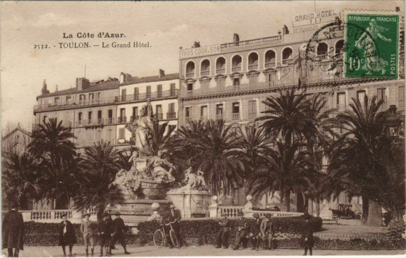 Carte postale ancienne Toulon Le Grand Hotel France à Toulon