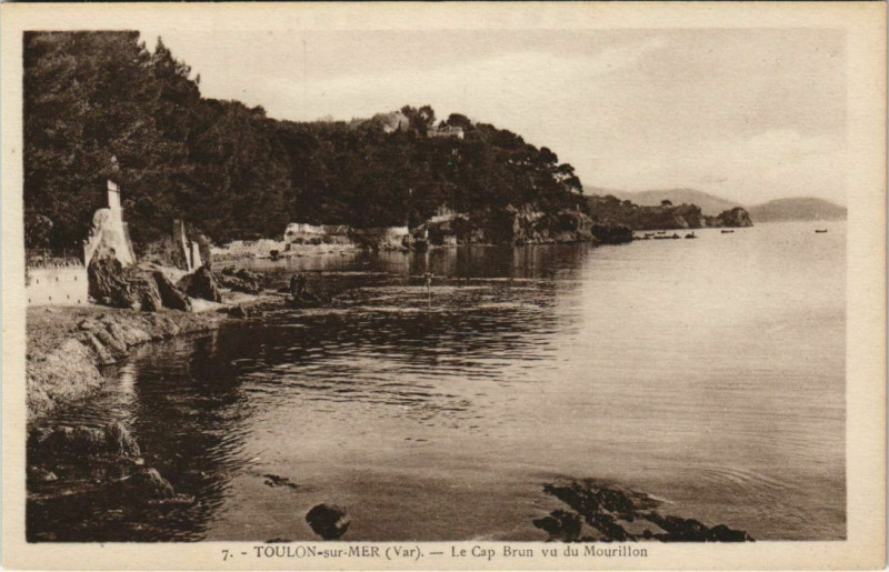 Carte postale ancienne Toulon Cap Brun vu du Mourillon France à Toulon
