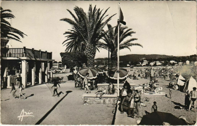 Carte postale ancienne Toulon Les Sablettes ,La Plage France à Toulon
