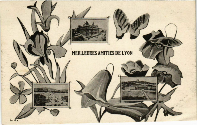 Carte postale ancienne Lyon- souvenir France à Lyon