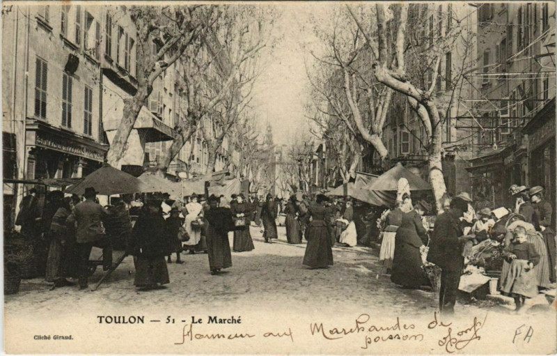 Carte postale ancienne Toulon Le Marche France à Toulon