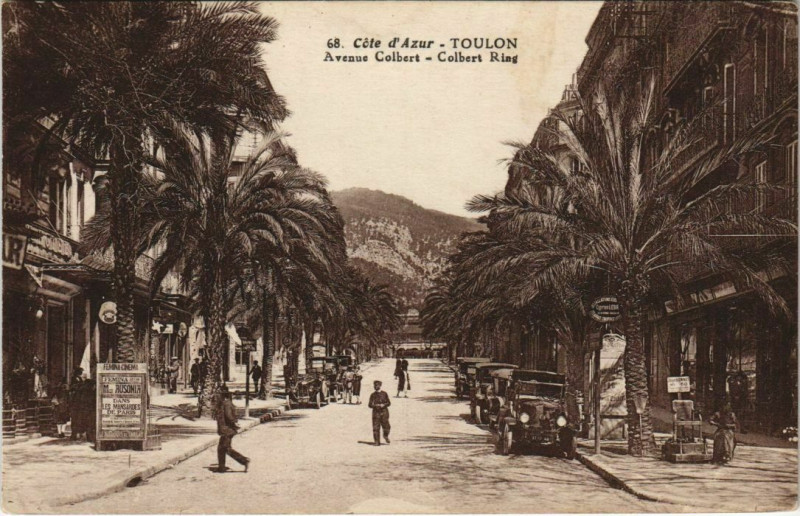 Carte postale ancienne Toulon Avenue Colbert France à Toulon