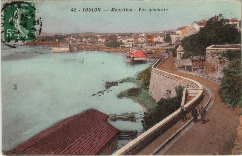 Carte postale ancienne Toulon Mourillon ,vue generale France à Toulon