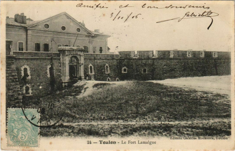 Carte postale ancienne Toulon Le Fort Lamalgue France à Toulon