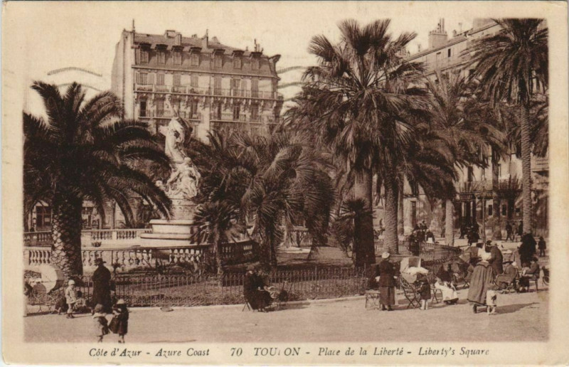Carte postale ancienne Toulon Place de la Liberte France à Toulon