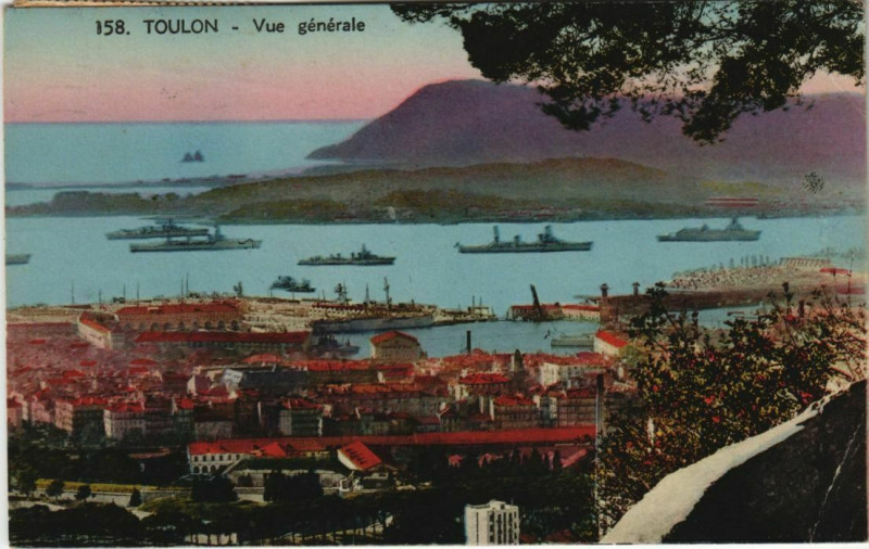 Carte postale ancienne Toulon vue generale France à Toulon