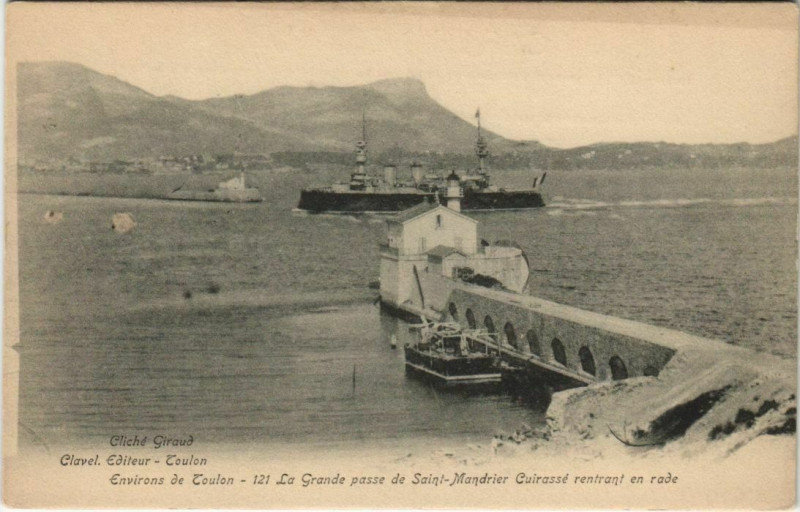 Carte postale ancienne Toulon La Grande passe de Saint-Mandier France à Toulon