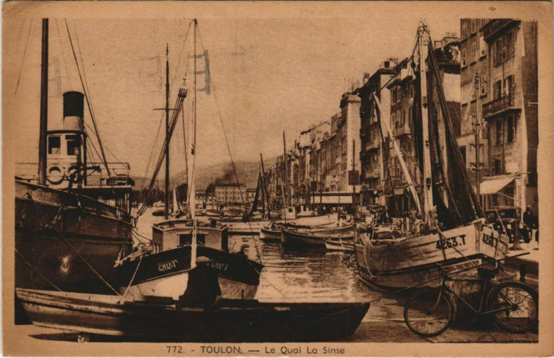 Carte postale ancienne Toulon Le Quai La Sinse France à Toulon