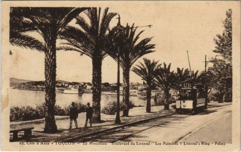 Carte postale ancienne Toulon Le Mourillon ,Boulevard Littoral France à Toulon