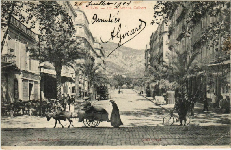 Carte postale ancienne Toulon Avenue Colbert France à Toulon