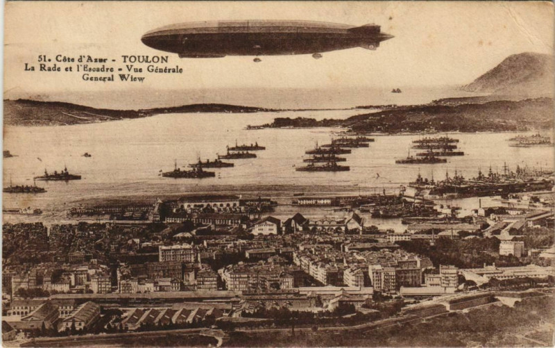 Carte postale ancienne Toulon La Rade et l'Escadre France à Toulon
