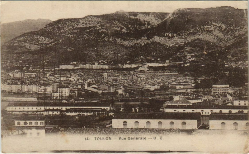 Carte postale ancienne Toulon vue generale France à Toulon