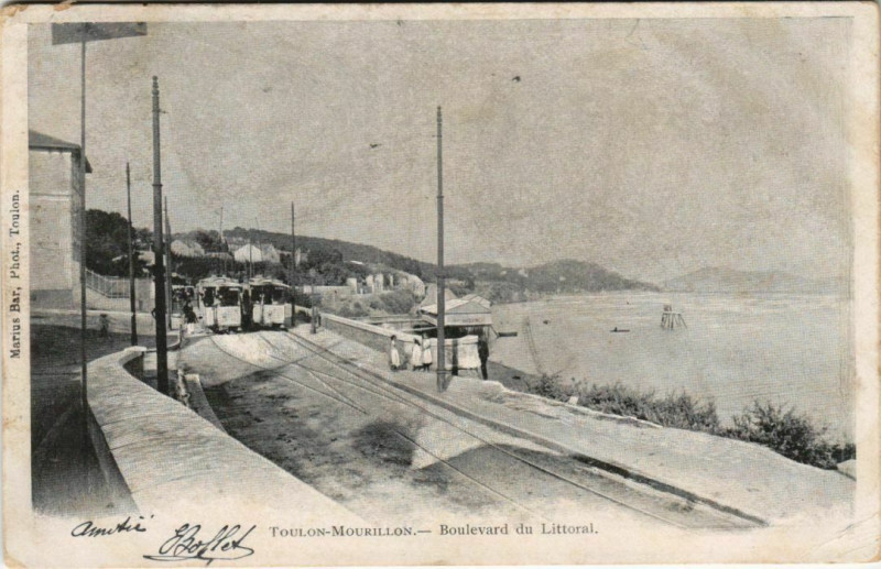 Carte postale ancienne Toulon Mourillon ,Boulevard du Littoral France à Toulon