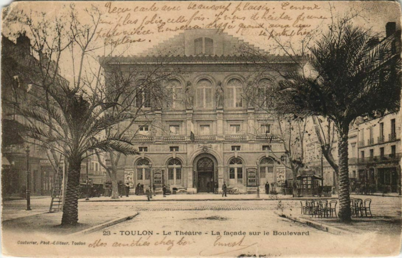 Carte postale ancienne Toulon Le Theatre France à Toulon
