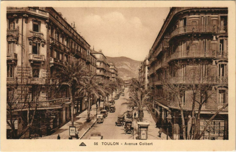 Carte postale ancienne Toulon Avenue Colbert France à Toulon