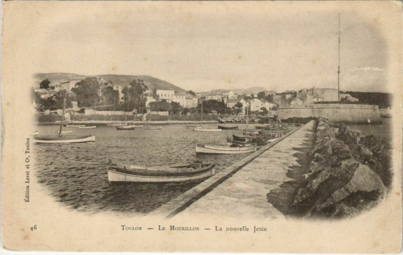 Carte postale ancienne Toulon Le Mourillon ,La nouvelle Jetee France à Toulon