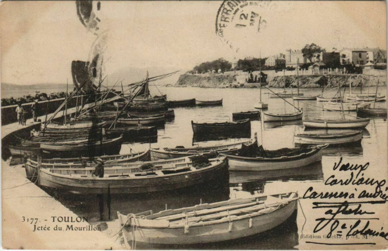Carte postale ancienne Toulon Jetee du Mourillon France à Toulon