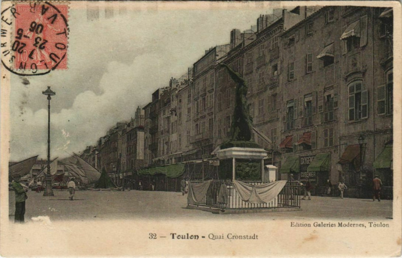 Carte postale ancienne Toulon Quai Cronstadt France à Toulon