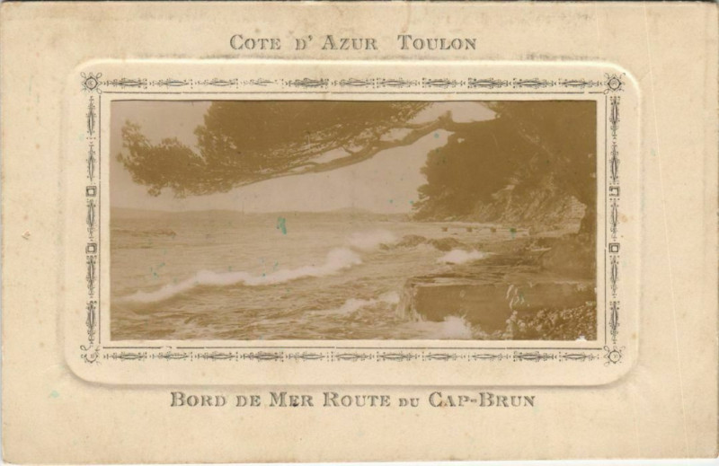 Carte postale ancienne Toulon Bord de Mer Route du Cap Brun France à Toulon