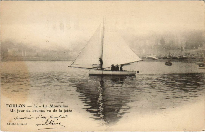 Carte postale ancienne Toulon Le Mourillon ,Un jour de brume France à Toulon