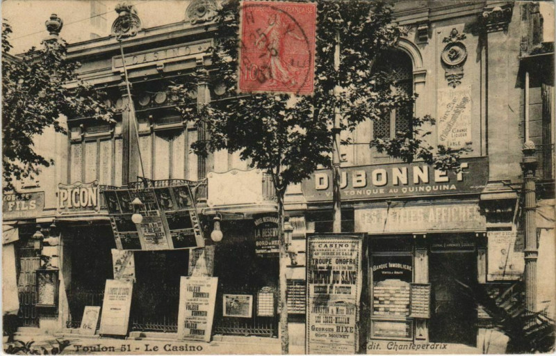Carte postale ancienne Toulon Le Casino France à Toulon