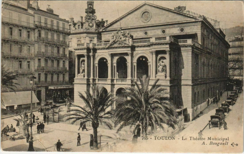 Carte postale ancienne Toulon Le Theatre Municipal France à Toulon