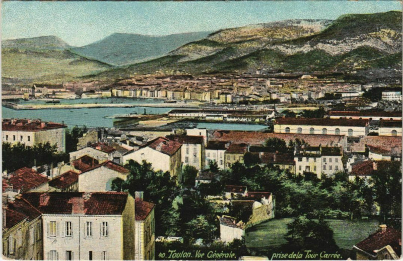 Carte postale ancienne Toulon vue generale France à Toulon
