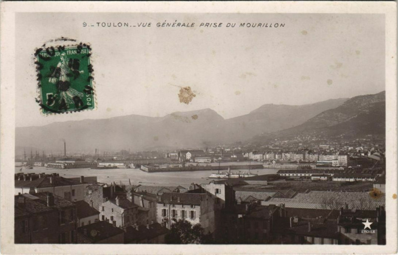 Carte postale ancienne Toulon vue generale France à Toulon
