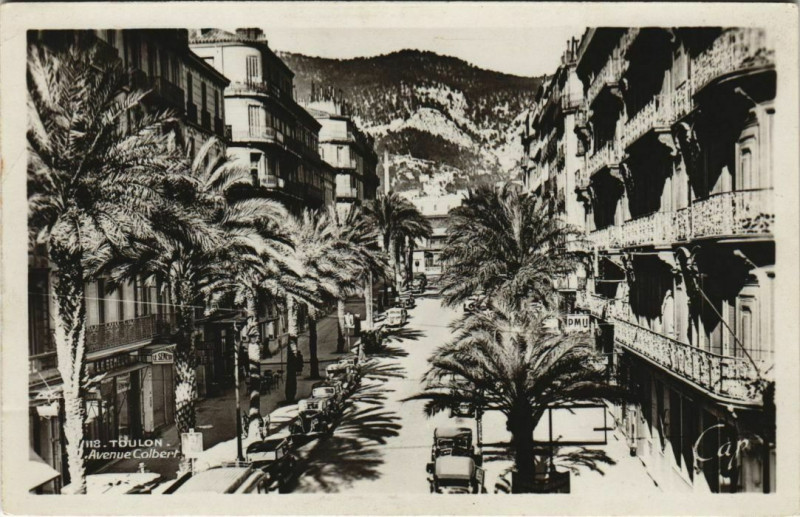 Carte postale ancienne Toulon Avenue Colbert France à Toulon