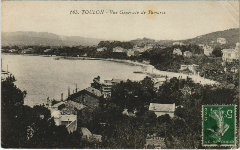 Carte postale ancienne Toulon vue generale de Tamaris France à Toulon