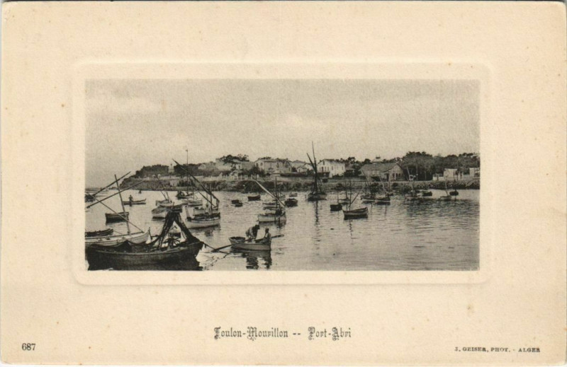Carte postale ancienne Toulon Mourillon ,Port Abri France à Toulon