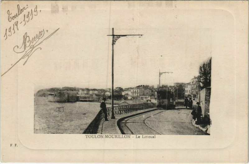 Carte postale ancienne Toulon Mourillon ,Le Littoral France à Toulon