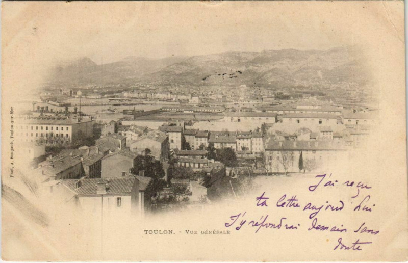 Carte postale ancienne Toulon vue generale France à Toulon