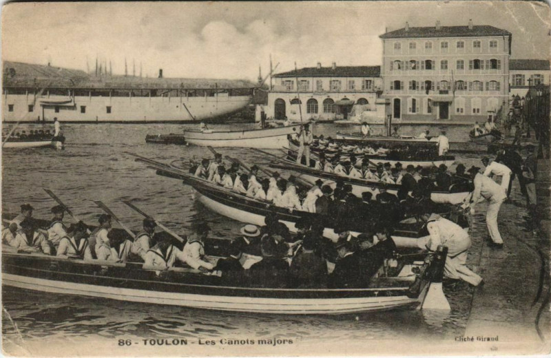 Carte postale ancienne Toulon Les Canots majors France à Toulon