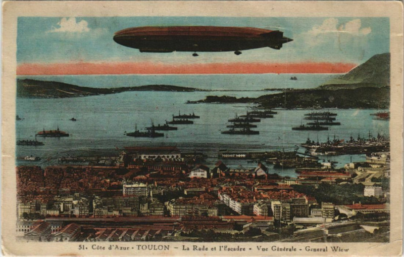 Carte postale ancienne Toulon vue generale France à Toulon