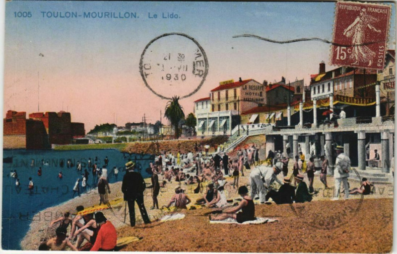 Carte postale ancienne Toulon Mourillon ,Le Lido France à Toulon