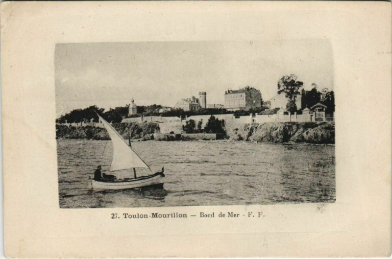 Carte postale ancienne Toulon Mourillon ,Bord de Mer France à Toulon